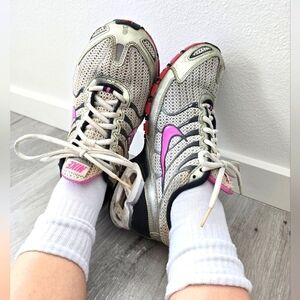 vintage Nike Y2K Air Max Torch 4 silver pink futuristic sporty sneakers | WMS 8
